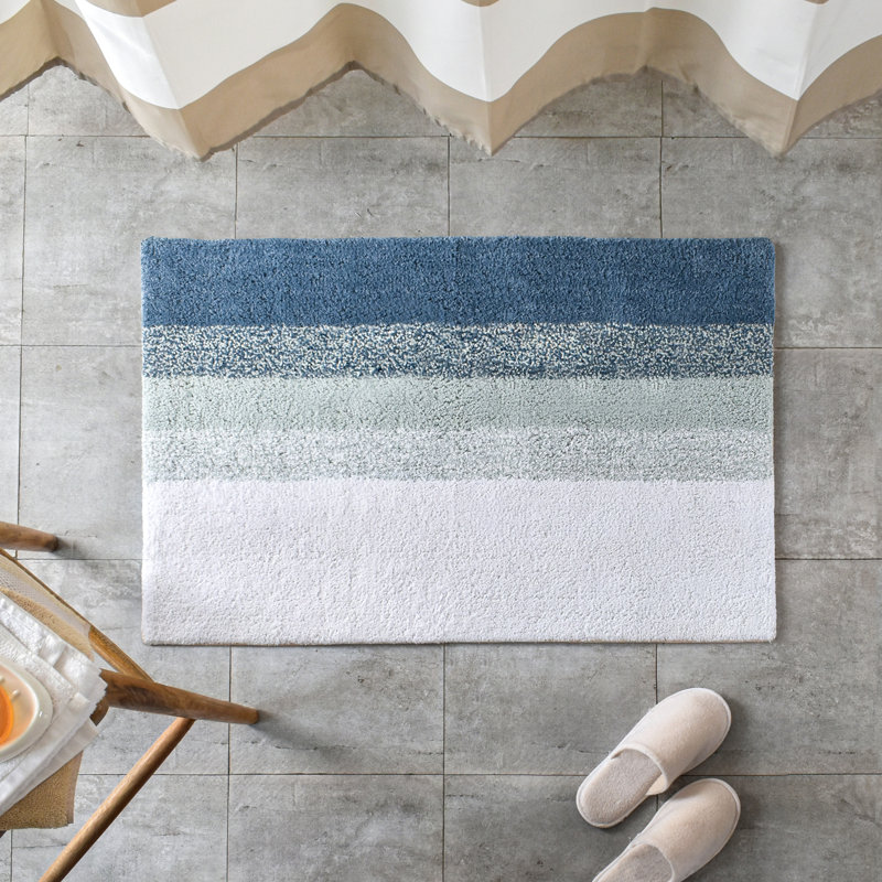 Tapis de bain Raul, l 21 po x L 34 po, Bleu