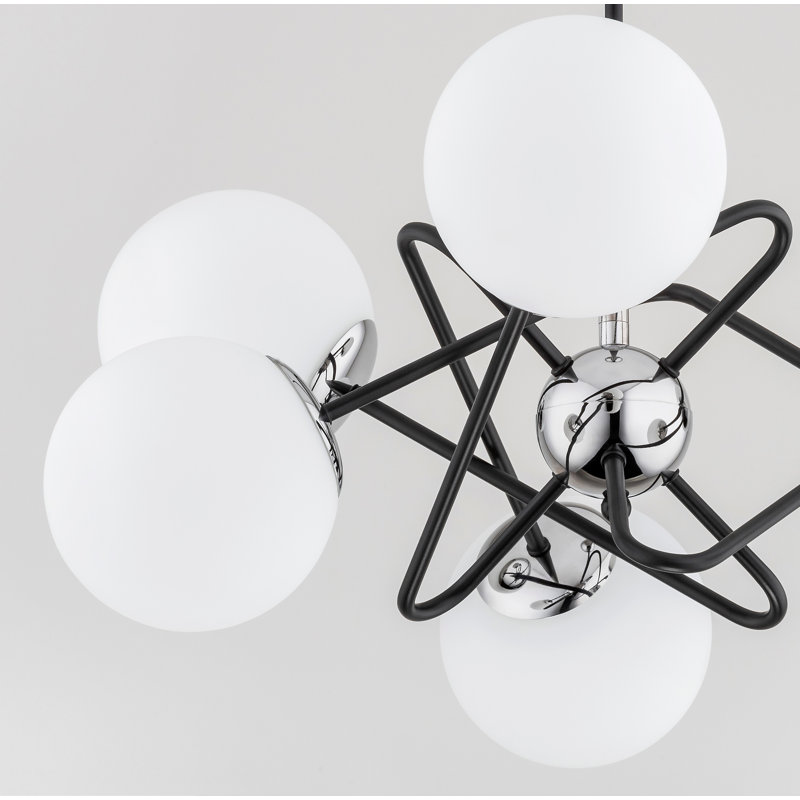 Savona 6 - Light Chandelier, Chrome, White