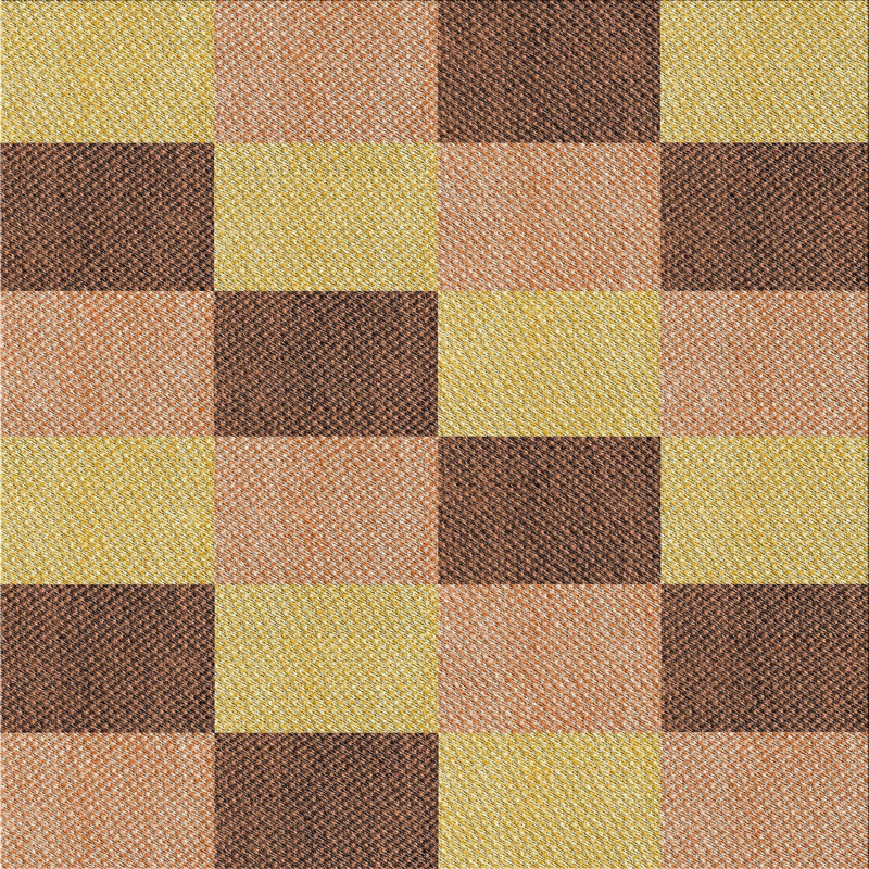 Tapis beige/brun clair/brun à motif Groton, Carré 5 pi