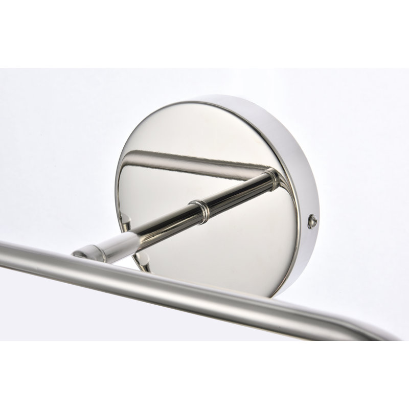 Éclairage de salle de bain à intensité variable 3 lumières Ackerson, Clair, Nickel poli, Deux lumières