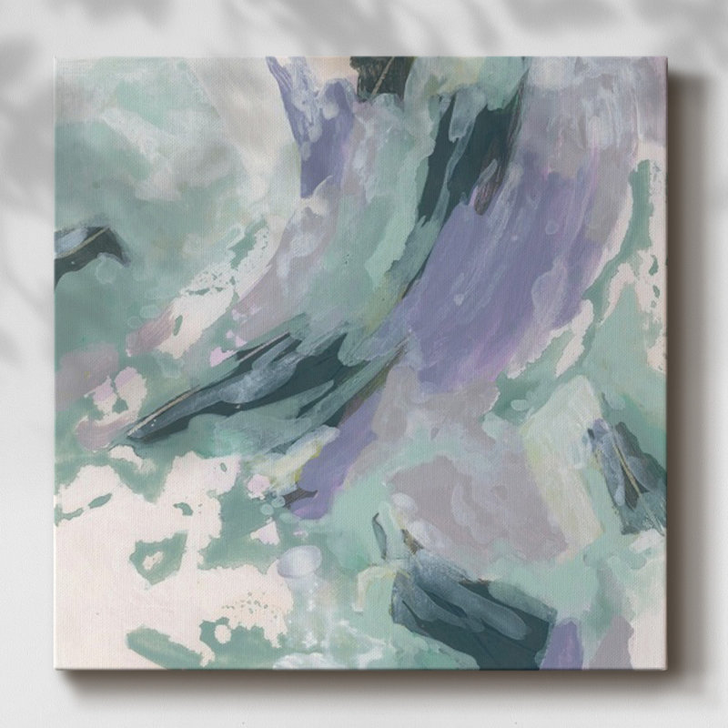 Marbled Periwinkle III-Gallery Wrapped Canvas, 8" H x 8" W x 1.5" D
