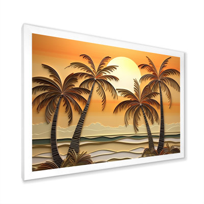 Golden Sunrise Palm Trees II