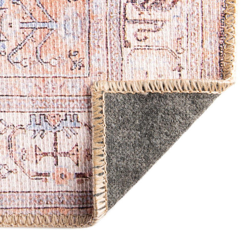 Tapis traditionnel de couleur bleu-brun, Octogone 7 pi 6 po