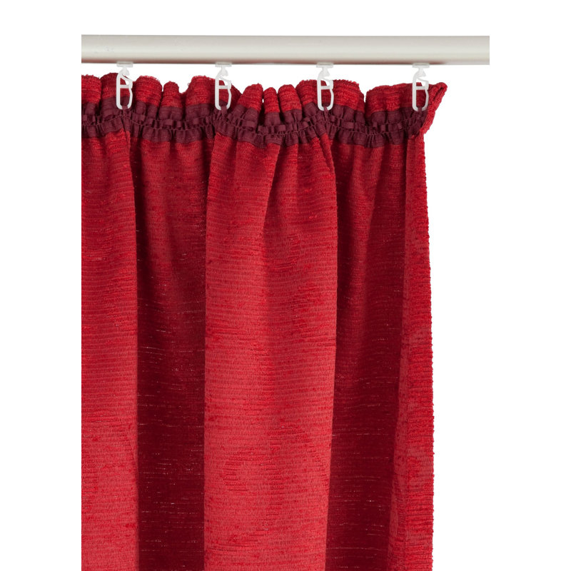 Jaylene Room Darkening Single Curtain Panel, 132 W x 245 D cm, Red