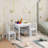 Kamal Kids 3 Piece Square Play Or Activity Table and Chair Set