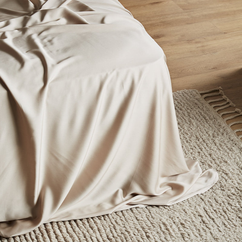 Signature Sateen Sheet Set, Cal King Sheet Set with 3 Additional Pieces, Sand