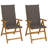 Outdoor Recliner Chairs Patio Chair with Cushions Solid Wood Acacia-725016153-705254679