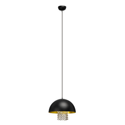 1 - Light Black Dome Pendant