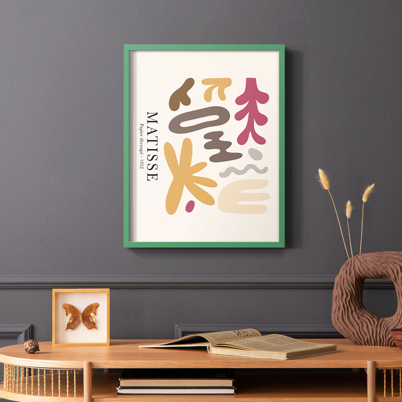 Matisse CCXLV, reproduction encadrée - bois massif, Vert, H 8 po x l 10 po