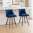 Roundhill Furniture Elvara Set of 2 Button-Tufted Counter Stools with Nailhead Trim-1634937320