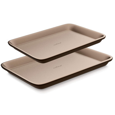 NutriChef Non-Stick Carbon Steel 2 Piece Baking Sheet Set