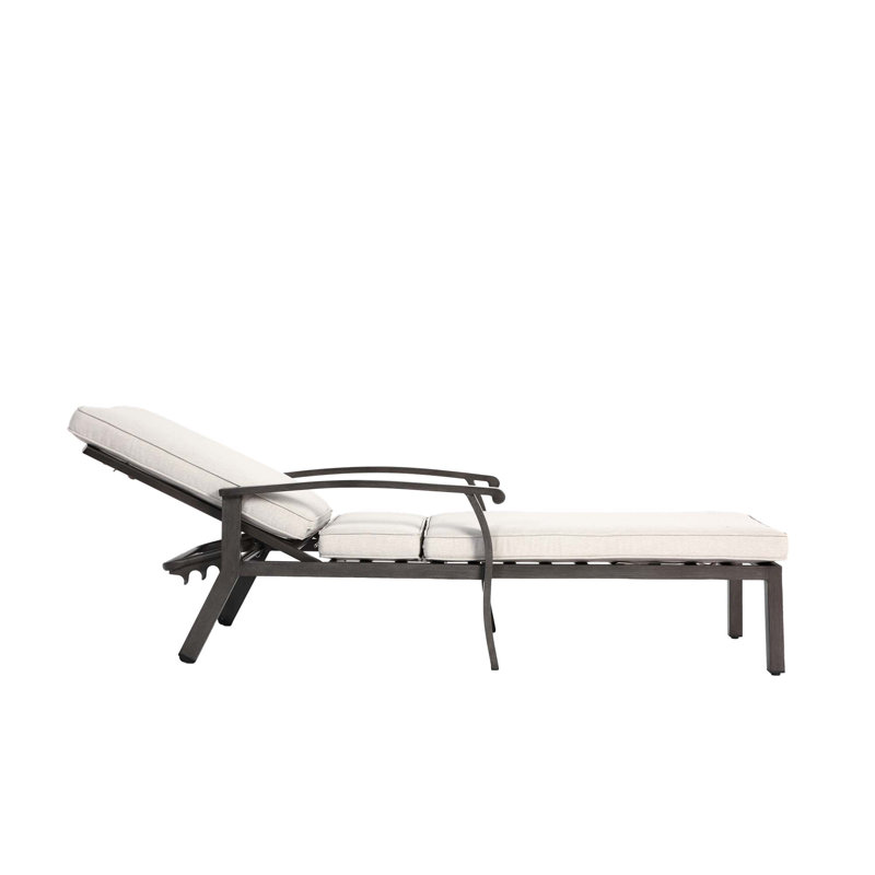 Méridienne en aluminium coulé, Beige