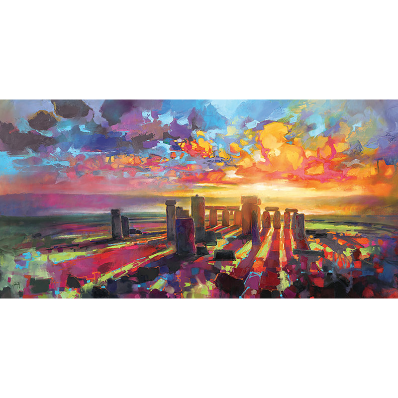 Stonehenge Equinox 1 Piece Wrapped Canvas Painting, 30 cm H x 60 cm W