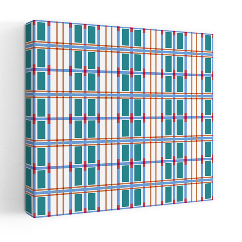 Art contemporain, Bleu, H 18 po x l 18 po