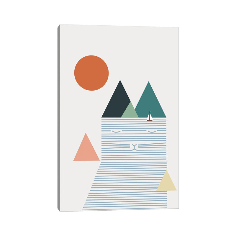 Cat Landscape LII by Lim Heng Swee - Wrapped Canvas Print, 20.32 cm H x 30.48 cm W