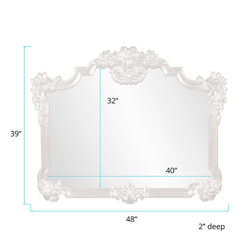 Miroir décoratif traditionnel, blanc
