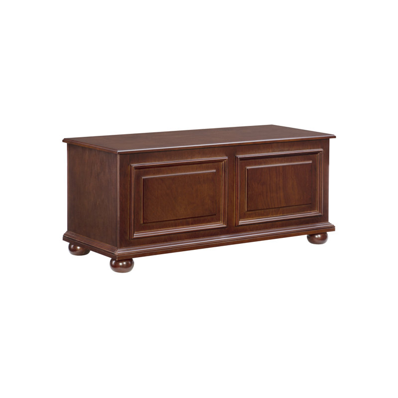 Glendale Solid Wood Blanket Storage Chest, Rich Cherry Brown