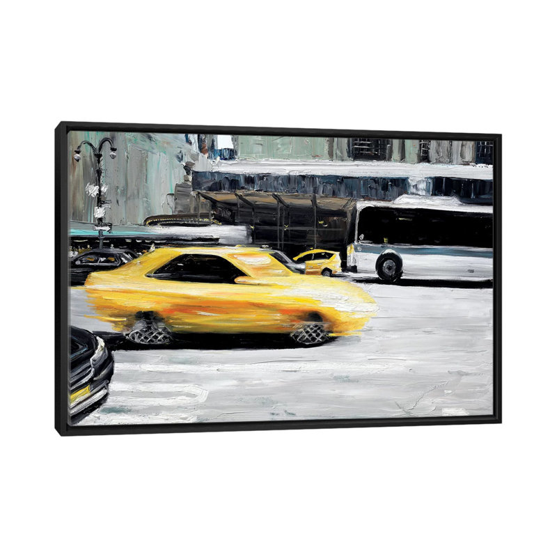 « speed », impression sur toile, H 18 po x l 26 po x P 1,5 po, Pas de tapis, Toile avec cadre noir