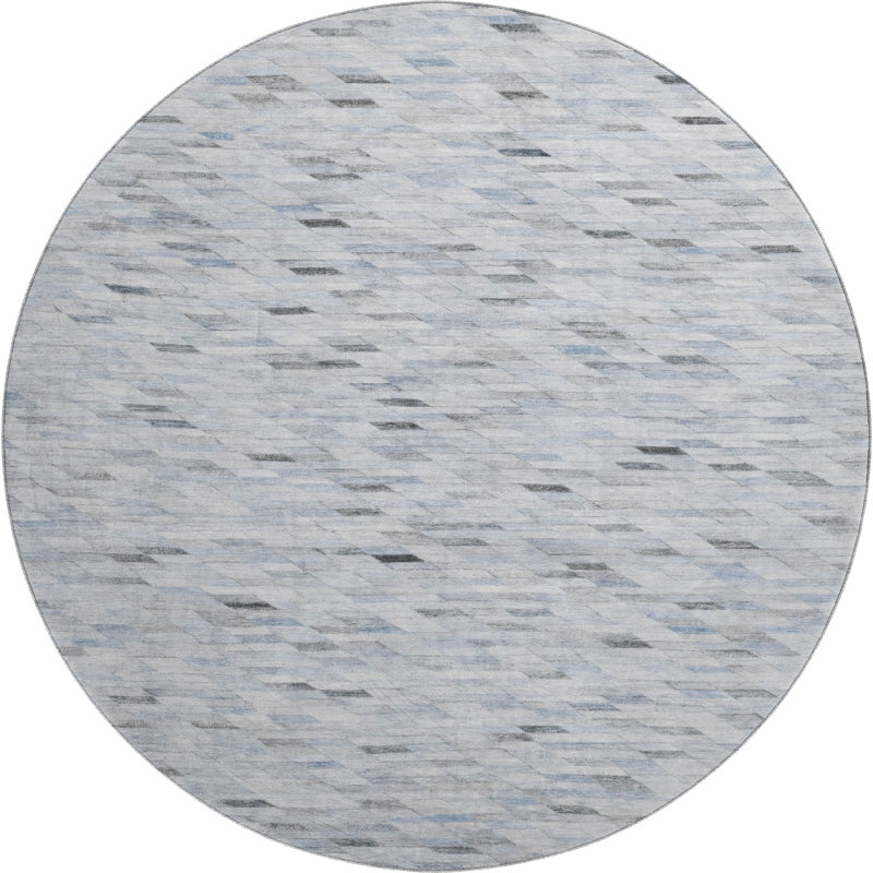 Tapis géométrique Premium lavable à la machine Honig AMF1660, Rond 8 pi