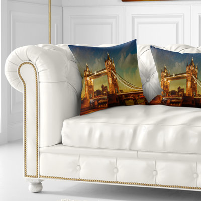 Coussin de tour de pont cityscape