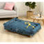 Canapé surélevé pour animal de compagnie avec coussin confortable, pieds en bois de pin, bleu foncé
