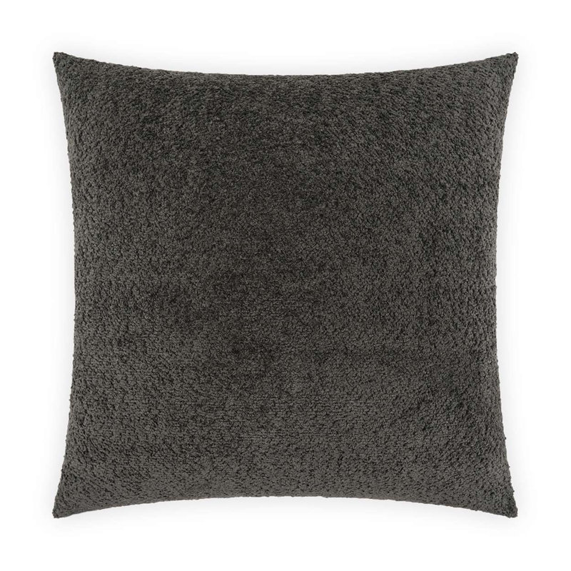 Snuggle Decorative Throw Pillow, Charcoal, Square 22"