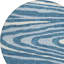 Tapis intérieur lavable 8 pi bleu marine et ivoire rond en faux bois ivoire