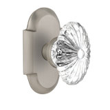 Cottage Plate with Oval Fluted Crystal Door Knob