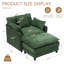 Fauteuil d'appoint surdimensionné en chenille avec repose-pieds-1219660615