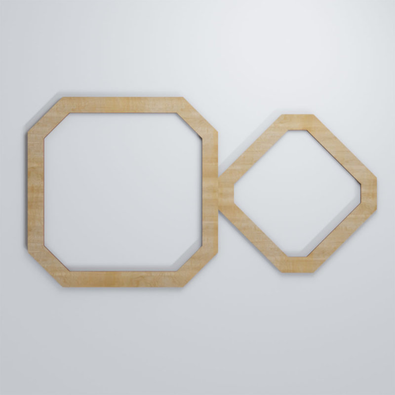 Panneaux muraux en bois Lockhart, Noyer blanc, H 11,375 po x l 19,375 po x P 0,25 po