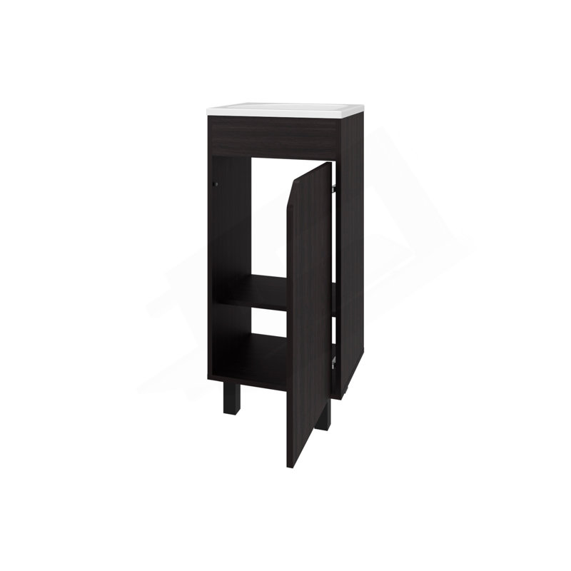 Meuble-lavabo en quartz avec lavabo intégré, wengé, Wengé