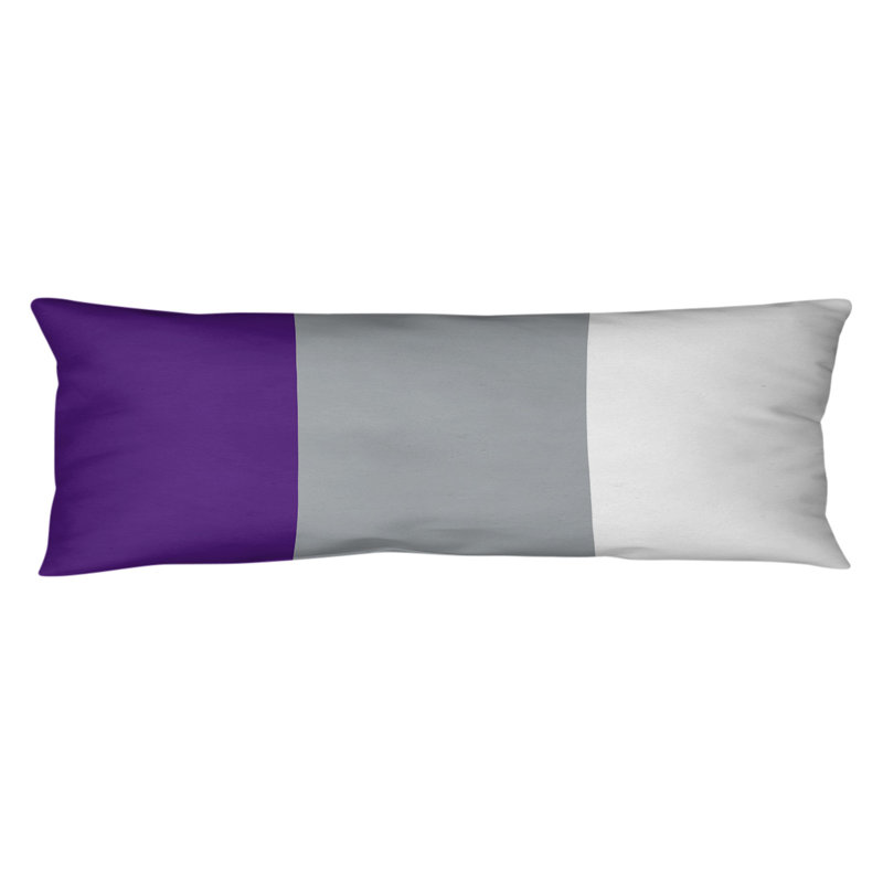 Oreiller de corps en polyester / polyester Arizona Football Stripes, Mauve / Gris moyen, Mississippi Rebellion