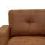 Fauteuil pivotant à 60° pour salon, chambre, bureau - Brun clair + Fonte + Bois + Tissu + Mousse