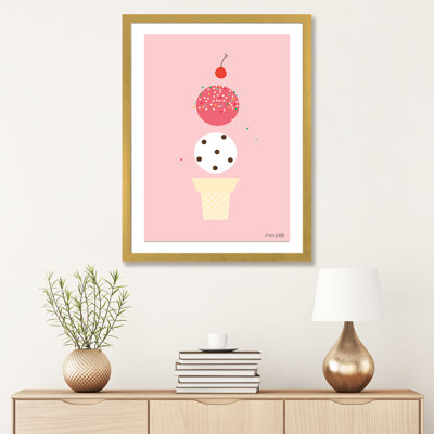" Ice Cream And Cherry II " by Ann Kelle Print