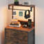 38.5cm W Metal Bedside Table