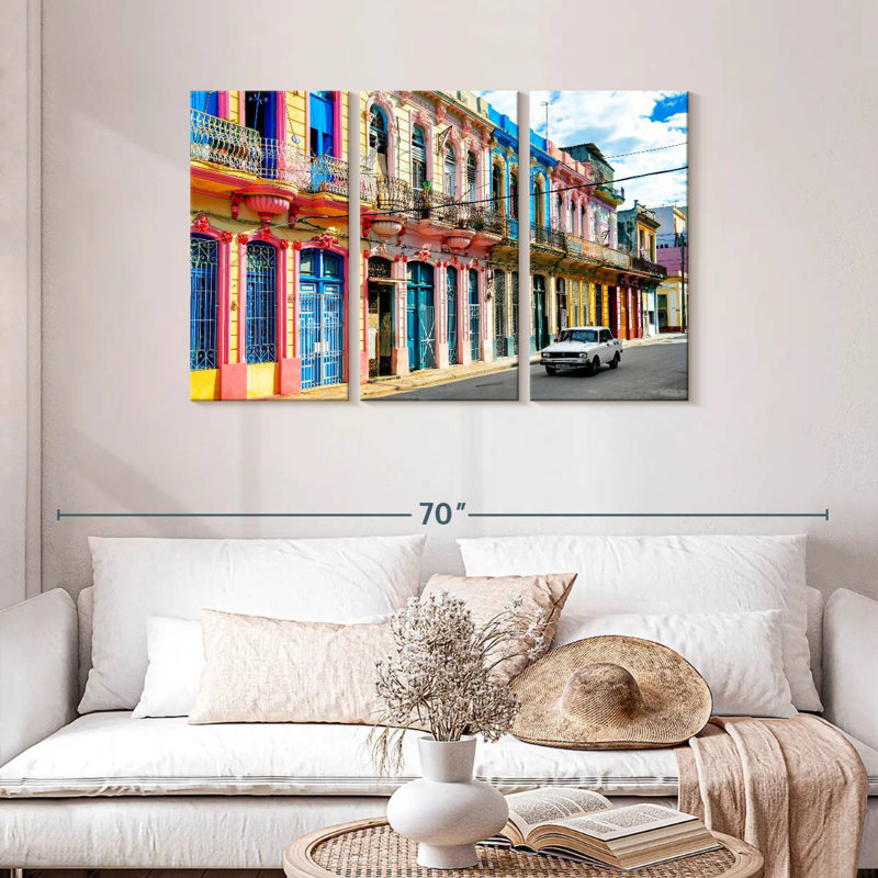 Collection Lilie Cuba Fuerte - Façades colorées, H 28 po x l 45 po