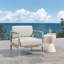 Fauteuil de terrasse en aluminium avec coussins épais Oriana