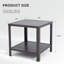 Table basse d'extérieur avec compartiment de rangement