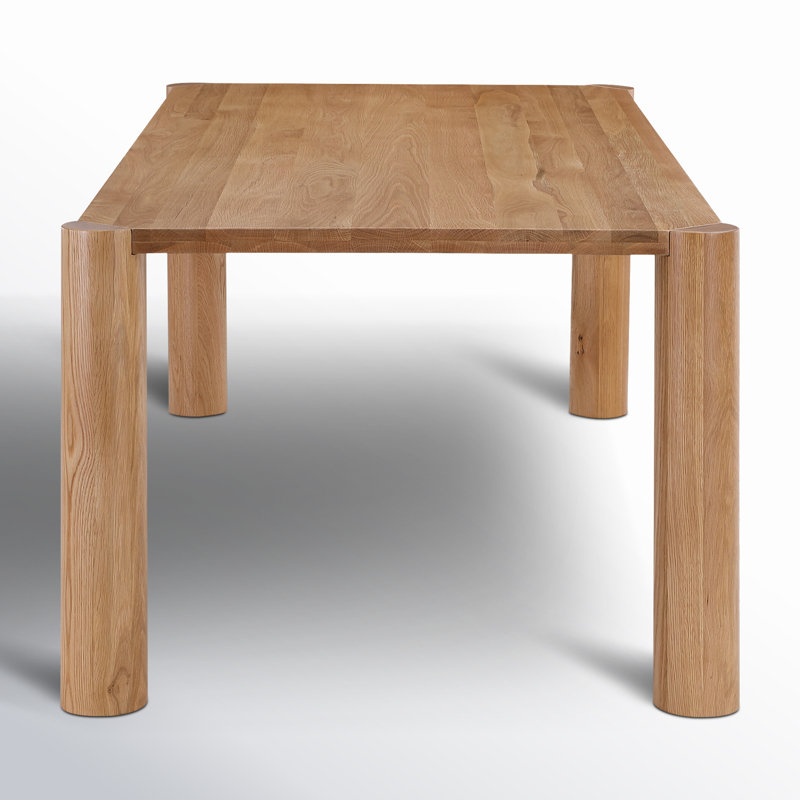 Solid Oak Dining Table, 36" W x 76" L, Natural