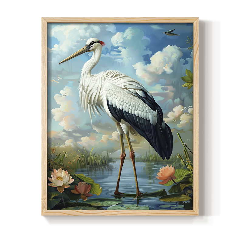 ANIMALS Series CI Framed Print - Solid Wood, 21'' H x 17'' W