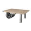 Wheel Coffee Table with Storage