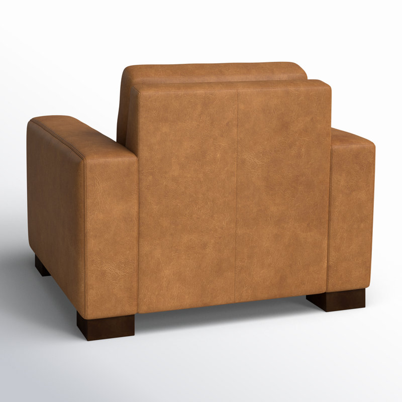 Jonie Leather Armchair, Bistro Saddle Genuine Leather