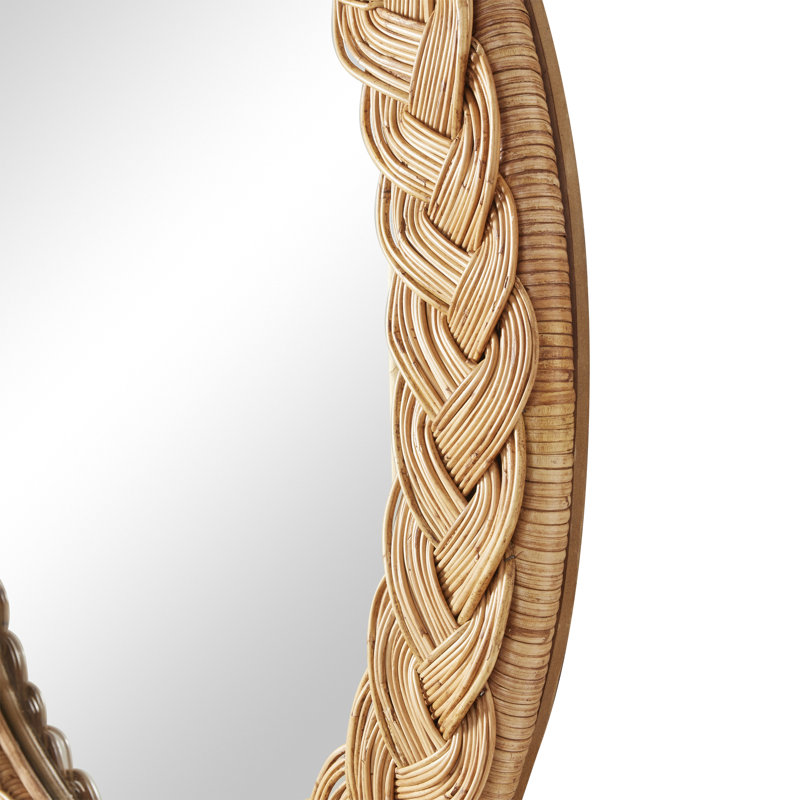 Castello Round Rattan Mirror