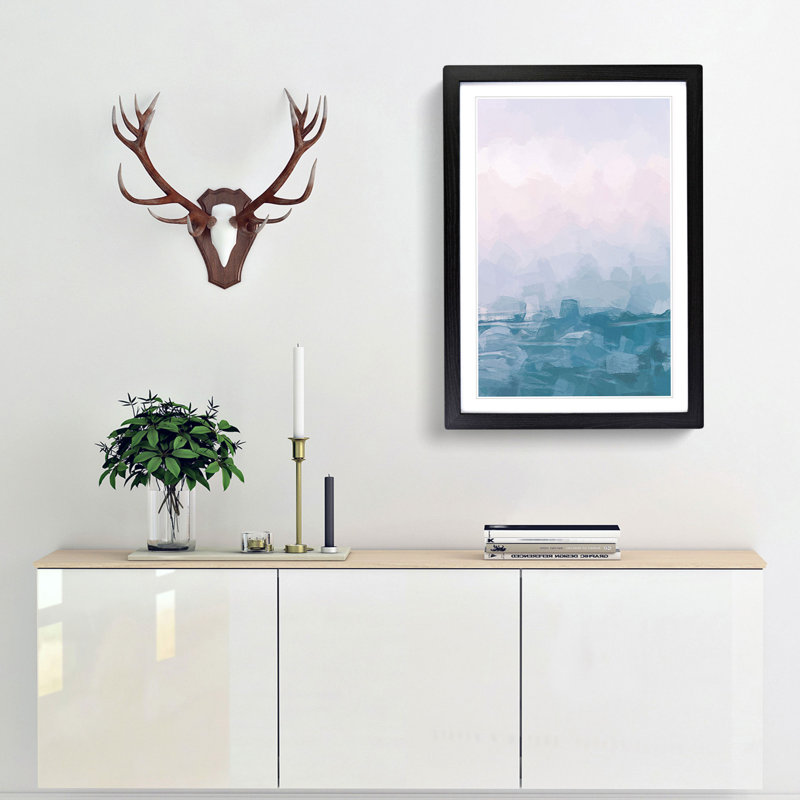 Lake Garda Italy in Abstract - Picture Frame Graphic Art Print, Black, 60cm H x 40cm W x 2cm D
