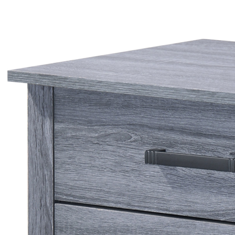 Élégante table de chevet grise pour lit de 23 po de hauteur x 22 po de profondeur et 18 po de profondeur, conçue pour la tentation: H 23 po x l 18 po x P 18 po
