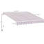 Auvent de patio rétractable 10 pi x 8 pi - Parasol avec manivelle manuelle et tissu aquatique, structure en aluminium pour terrasse, balcon, cour, café rayé