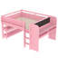 Lit mezzanine double avec bureau, bibliothèques, boîtes de rangement et tableau interactif pour une utilisation compacte et multifonctionnelle-1723365435-1723365432