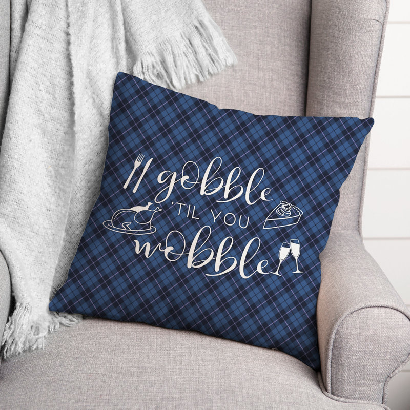 Checkered Throw Pillow, 18" x 18"