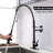 Brass Commercial Pull-Down Sprayer Kitchen Faucet 2 Handle With Locking Buckle And Soap Dispenser-103828757