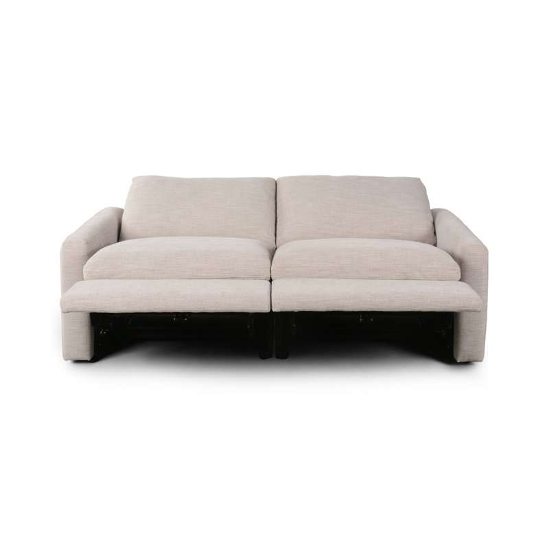 Tillery 78" Upholstered Power Reclining Loveseat, Laken Stone Performance Weave